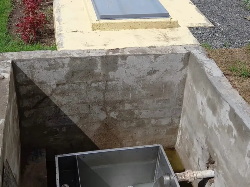 Trampa de grasa para servicio de limpieza